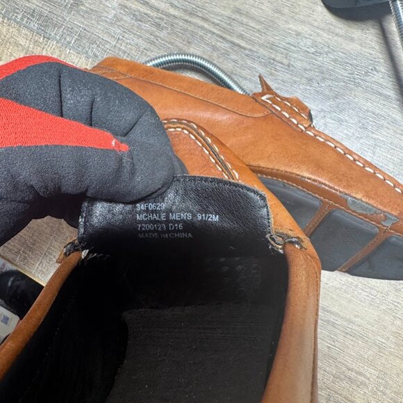 Calvin Klein Mchale Brown Leather Driving Moccasin Loafers Men's Size 9.5 - Picture 5 of 7